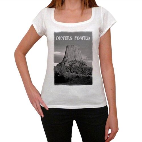 Femme Tee-Shirt Tour Du Diable - Devils Tower - T-Shirt Graphique Éco-Responsable Vintage Cadeau Nouveauté