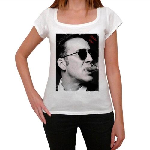 Femme Tee-Shirt Nicolas Cage T-Shirt Graphique Éco-Responsable Vintage Cadeau Nouveauté