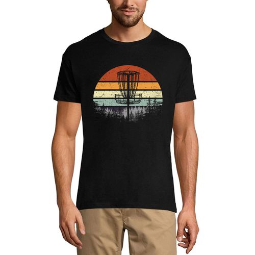 Homme Tee-Shirt Chaînes De Disc Golf Rétro Vintage Avec Coucher De Soleil - Retro Vintage Sunset Chains Disc Golf - T-Shirt Graphique Éco-Responsable Vintage Cadeau Nouveauté