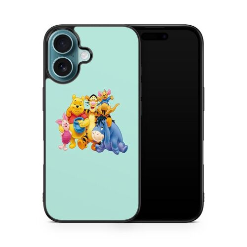 Coque De Téléphone Pour Iphone 16 Bourriquet Winnie L'ourson Disney Dessin Animé Amis Cute Amour Ref 120