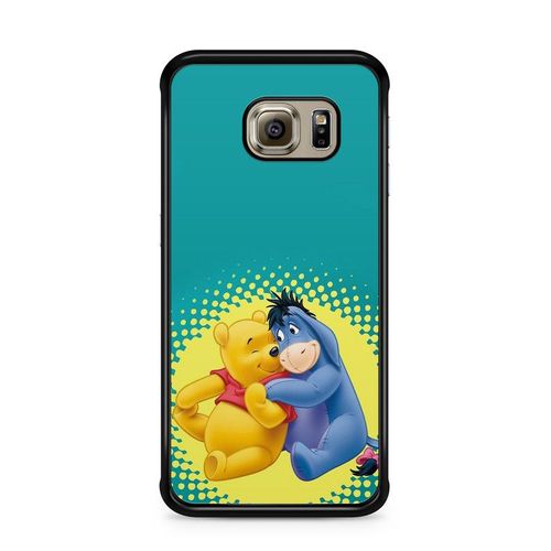 Coque De Téléphone Pour Samsung Galaxy S6 Edge Bourriquet Winnie L'ourson Disney Dessin Animé Amis Cute Amour Ref 1870