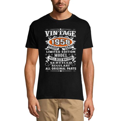 Homme Tee-Shirt Vintage 1958 Édition Limitée Machine Bien Huilée - Vintage 1958 Limited Edition Well Oiled Machine - 66 Ans T-Shirt Graphique Idée Cadeau 66e Anniversaire Vintage Année 1958 Nouveauté
