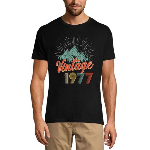Homme Tee-Shirt Vintage 1977 47 Ans T-Shirt Graphique Idée Cadeau 47e Anniversaire Vintage Année 1977 Nouveauté