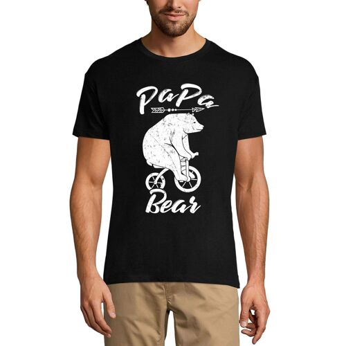 Homme Tee-Shirt Papa Ours Motard - Biker Papa Bear - T-Shirt Graphique Éco-Responsable Vintage Cadeau Nouveauté