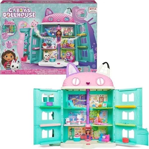 Gabby Et La Maison Magique - Gabby's Dollhouse - Maison De Poupée Interactive Avec 2 Figurines + 15 Accessoires - Reproduis Les 46