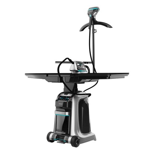 Cecotec Centre de Repassage Intelligent Total Iron 10100 Pro, plancha Verticale et Horizontale, Aspiration et gonflage, 5 programmes pour 5 Tissus, 220 g/Min et 5 Bars.