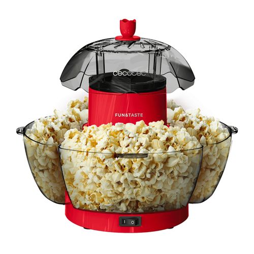 Cecotec Machine à popcorn électrique Fun&Taste P'Corn Lotus. Machine à popcorn de 1200 W, popcorn prêt en 2 minutes, comprend 4 récipients amovibles, capacité totale de 4,5 L.