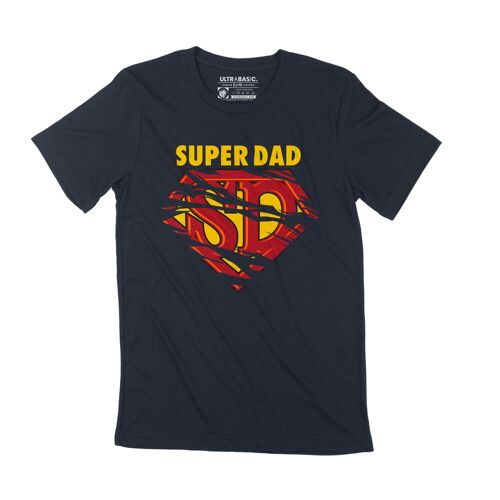 Homme Tee-Shirt Super Papa Super Héros - Super Dad Superhero - T-Shirt Graphique Éco-Responsable Vintage Cadeau Nouveauté