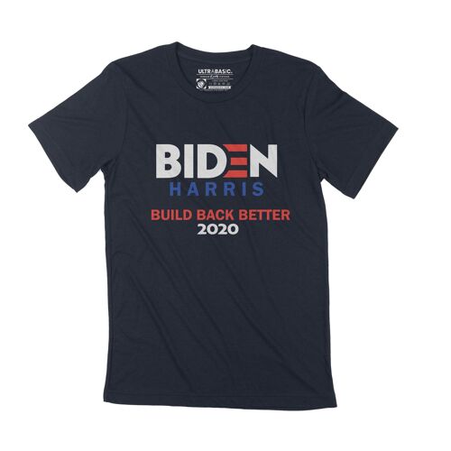 Homme Tee-Shirt Joe Biden Harris 2020 Build Back Better Democrat Liberal 4 Ans T-Shirt Graphique Idée Cadeau 4e Anniversaire Vintage Année 2020 Nouveauté