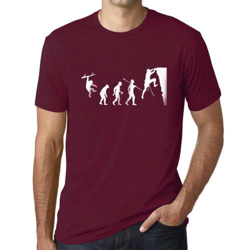 Homme Tee-Shirt Évolution De L'escalade - Climbing Evolution - T-Shirt Graphique Éco-Responsable Vintage Cadeau Nouveauté