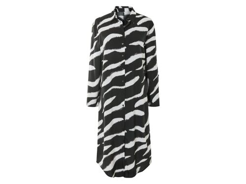 Esmara® Robe Chemise Femme (Motif/Noir/Blanc, 46)