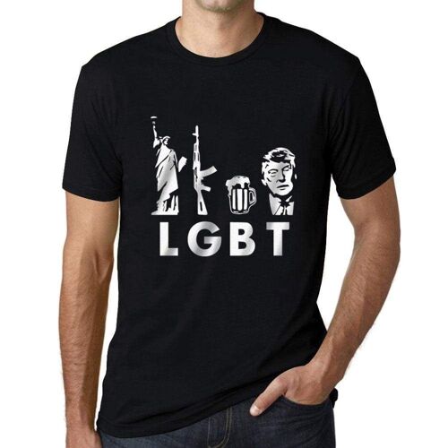 Homme Tee-Shirt Lgbt Liberté Armes À Feu Bière - Lgbt Liberty Guns Beer - T-Shirt Graphique Éco-Responsable Vintage Cadeau Nouveauté