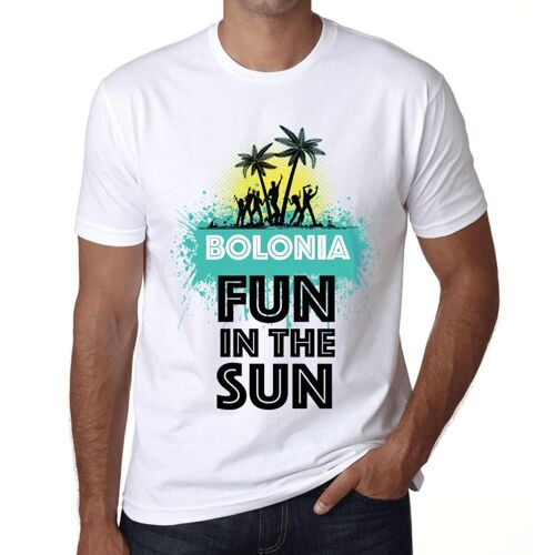 Homme Tee-Shirt S'amuser Au Soleil En Bolivie - Fun In The Sun In Bolonia - T-Shirt Graphique Éco-Responsable Vintage Cadeau Nouveauté