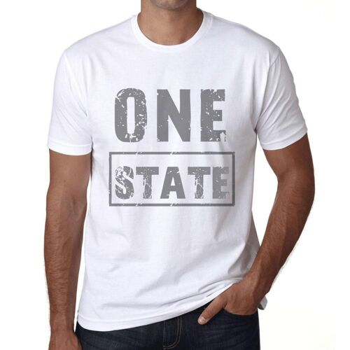 Homme Tee-Shirt Un État - One State - T-Shirt Graphique Éco-Responsable Vintage Cadeau Nouveauté