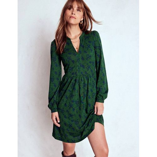 Robe Décontractée Naomi En Jersey-Vert Foncé, Motif Dainty Meadow