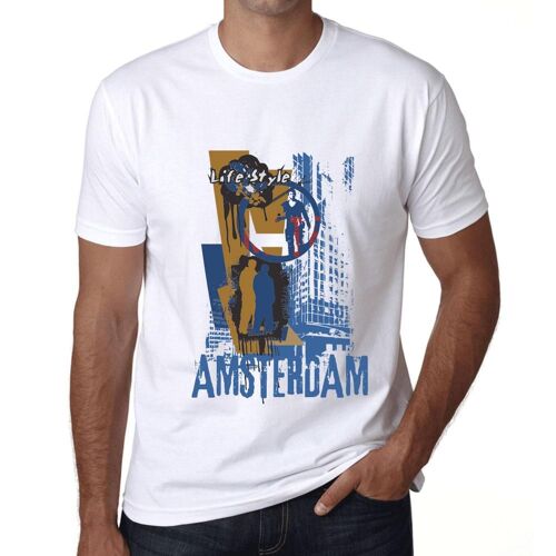 Homme Tee-Shirt Mode De Vie À Amsterdam - Amsterdam Lifestyle - T-Shirt Graphique Éco-Responsable Vintage Cadeau Nouveauté