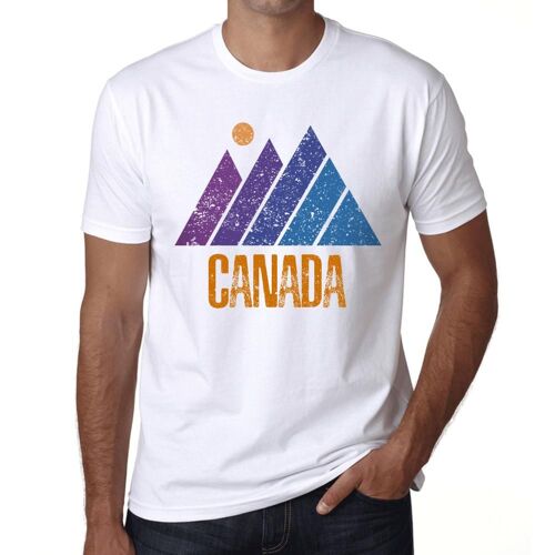 Homme Tee-Shirt Montagne Canada - Mountain Canada - T-Shirt Graphique Éco-Responsable Vintage Cadeau Nouveauté