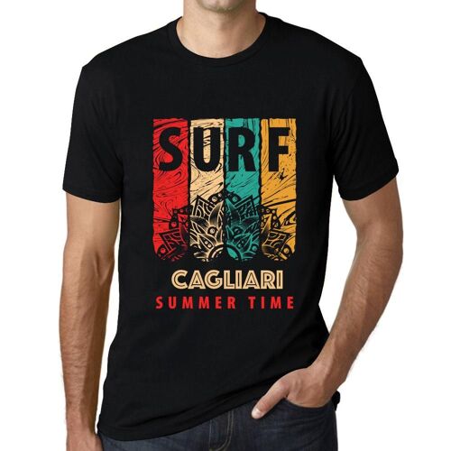 Homme Tee-Shirt Surf D'été À Cagliari - Summer Time Surf In Cagliari - T-Shirt Graphique Éco-Responsable Vintage Cadeau Nouveauté