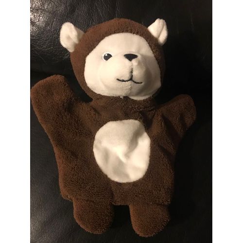 Doudou Peluche Marionnette Ours Blanc Et Marron Maisons Du Monde 20cm