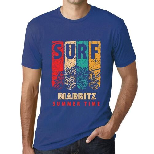 Homme Tee-Shirt Surf D'été À Biarritz - Summer Time Surf In Biarritz - T-Shirt Graphique Éco-Responsable Vintage Cadeau Nouveauté