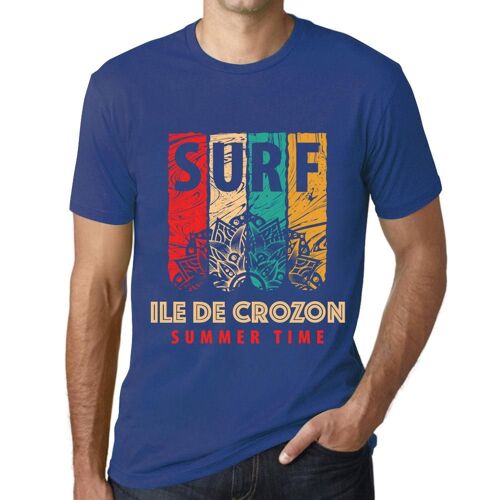 Homme Tee-Shirt Surf D'été Sur L'île De Crozon - Summer Time Surf In Ile De Crozon - T-Shirt Graphique Éco-Responsable Vintage Cadeau Nouveauté