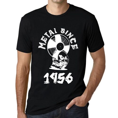 Homme Tee-Shirt Le Métal Depuis 1956 - Metal Since 1956 - 68 Ans T-Shirt Graphique Idée Cadeau 68e Anniversaire Vintage Année 1956 Nouveauté