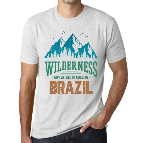 Homme Tee-Shirt La Nature Sauvage L'aventure Appelle Le Brésil - Wilderness, Adventure Is Calling Brazil - T-Shirt Graphique Éco-Responsable Vintage Cadeau Nouveauté