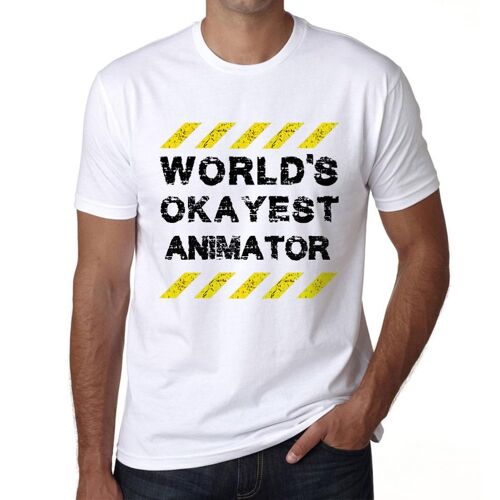 Homme Tee-Shirt Le Meilleur Animateur Du Monde - Worlds Okayest Animator - T-Shirt Graphique Éco-Responsable Vintage Cadeau Nouveauté