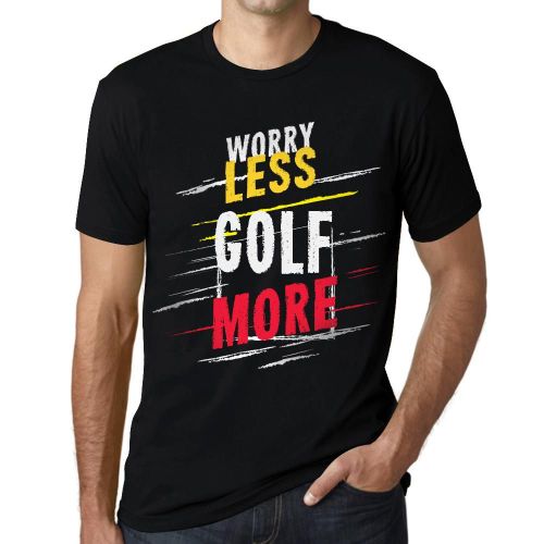 Homme Tee-Shirt Se Préoccuper Moins De Golf Plus - Worry Less Golf More - T-Shirt Graphique Éco-Responsable Vintage Cadeau Nouveauté