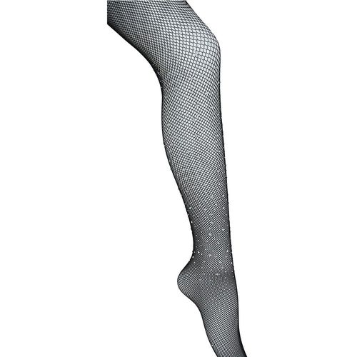 Paire De Collants Strass Résille Noir Femme
