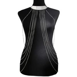 Bijou Tour De Cou Avec Chaines De Corps Argenté - Bcha001sil Couleur : Argenté