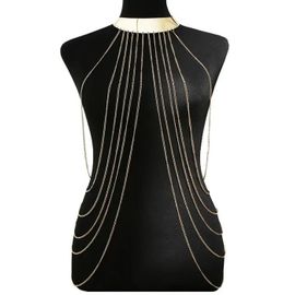 Bijou Tour De Cou Avec Chaines De Corps Doré - Bcha001gld Couleur : Doré