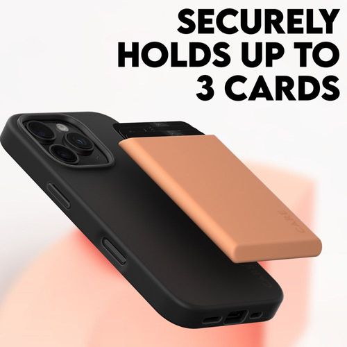 Porte Cartes Magsafe Panzergalss Care Coloris Saumon