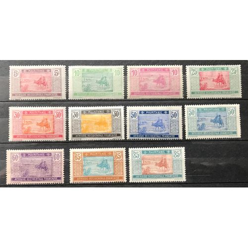 Lot De 11 Timbres Neufs* Mauritanie 1922 / / 1926 Y & T 39 À 49
