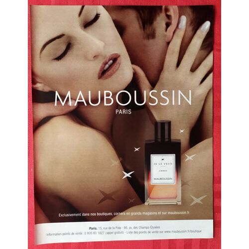 Publicité Papier - Parfum "Je Le Veux" Ambre De Mauboussin De 2023.