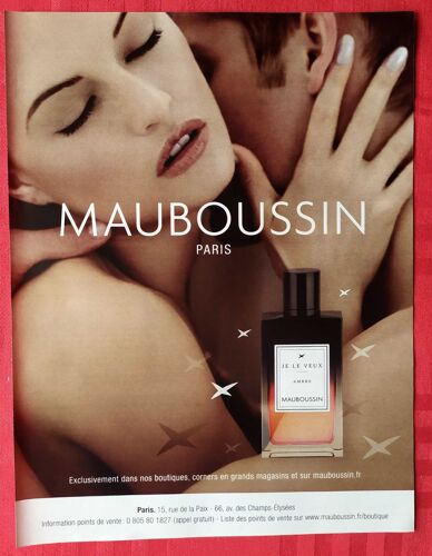 Publicité Papier - Parfum "Je Le Veux" Ambre De Mauboussin De 2023.