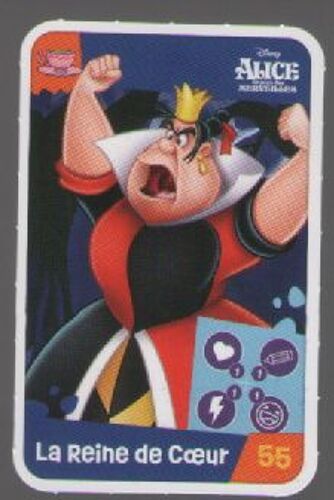 Carte N° 55 La Reine De Coeur - Disney Alice Au Pays Des Merveilles - Jouons Rêvons Auchan 2024