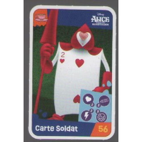 Carte N° 56 Carte Soldat - Disney Alice Au Pays Des Merveilles - Jouons Rêvons Auchan 2024