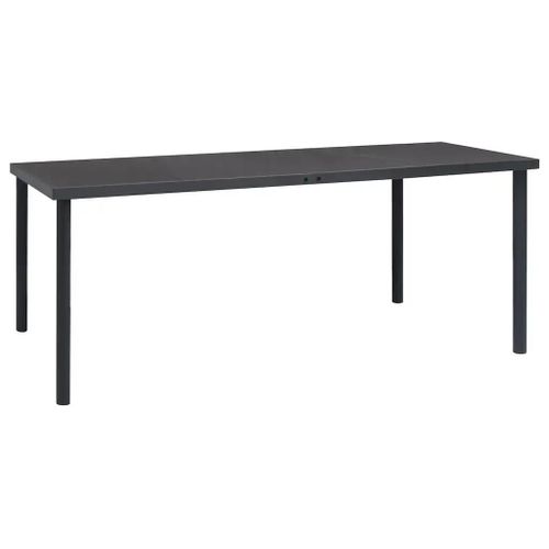 Table A Dîner D'exterieur Anthracite 190x90x74 Cm Acier