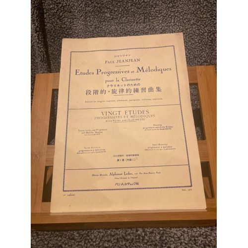 Paul Jeanjean Etudes Progressives Mélodiques Vol. 1 Partition Clarinette Leduc