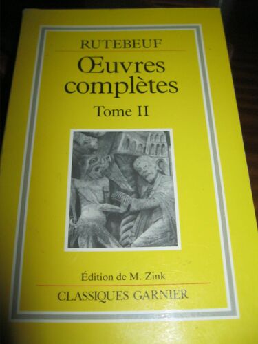 Rutebeuf Oeuvres Complètes Tome 2