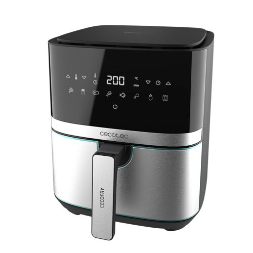 Cecotec 03317 friteuse Unique 5,5 L Autonome 1700 W Friteuse d'air chaud Noir, Acier inoxydable
