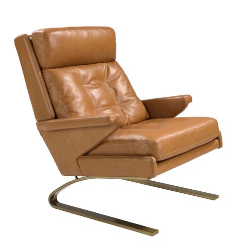 Fauteuil En Cuir Camel