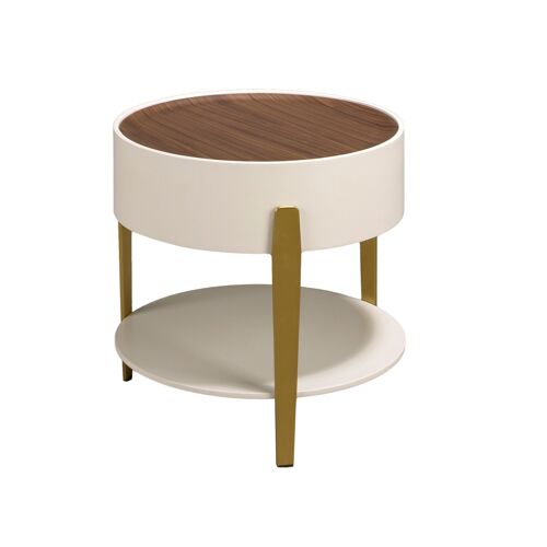 Angel CERDÁ – Table basse ovale type baril – Design moderne et élégant – 120 x 70 x 43 cm – Plateau en marbre porcelanique tons terre et pieds en acier taupe métallisé