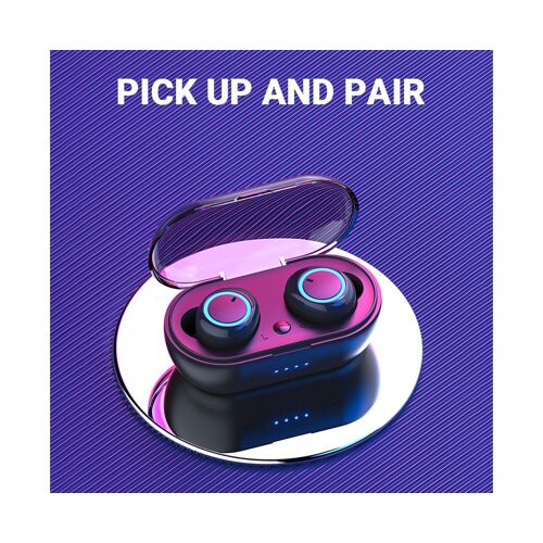 Écouteurs sans fil avec commande tactile, microphone intégré, Bluetooth 5.0, étanchéité IPX6, longue durée de vie de la batterie