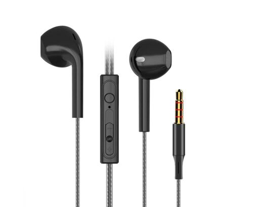 Casque filaire avec isolation phonique, technologie Quad Driver, microphone intégré, prise jack 3,5 mm, plusieurs couleurs