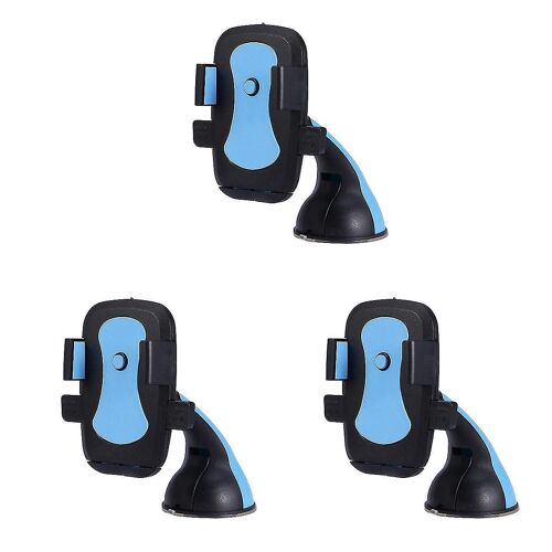 Support Universel De Téléphone De Voiture 3 Pièces Avec Ventouse Et Verrouillage Automatique Pour Différentes Tailles De Téléphones Portables