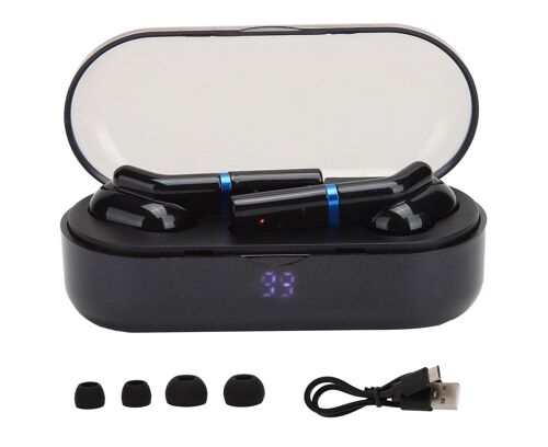 Casques Bluetooth 5.0 avec conception à double hôte, contrôle à une touche et ajustement ergonomique pour le sport et l'utilisation quotidienne