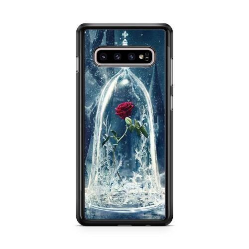 Coque De Téléphone Pour Samsung Galaxy S10 Plus La Belle Et La Bete Disney Dessin Animé Rose Eternelle Ref 3087
