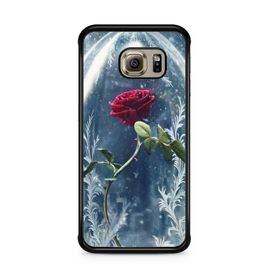 Coque De Téléphone Pour Samsung Galaxy S6 La Belle Et La Bete Disney Dessin Animé Rose Eternelle Ref 901